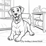 Calm Rottweiler: Chilling Scene Coloring Pages 3