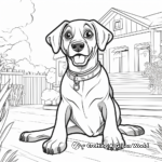 Calm Rottweiler: Chilling Scene Coloring Pages 4