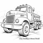 Cartoon Flatbed Truck Coloring Pages for Kids 3