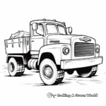 Cartoon Flatbed Truck Coloring Pages for Kids 4