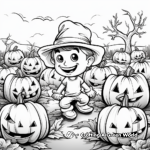 Cartoon Halloween Pumpkin Patch Coloring Pages 3