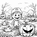 Cartoon Halloween Pumpkin Patch Coloring Pages 4