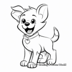 Cartoon Shiba Inu Coloring Pages for Kids 1