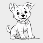 Cartoon Shiba Inu Coloring Pages for Kids 2