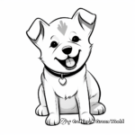 Cartoon Shiba Inu Coloring Pages for Kids 3