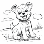 Cartoon Shiba Inu Coloring Pages for Kids 4