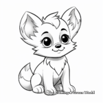 Cartoon Style Baby Fox Coloring Pages 1