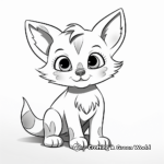 Cartoon Style Baby Fox Coloring Pages 2