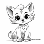 Cartoon Style Baby Fox Coloring Pages 3