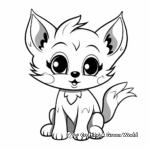 Cartoon Style Baby Fox Coloring Pages 4