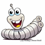 Cartoon Style Inchworm Coloring Pages 4