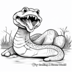 Cartoon Titanoboa Coloring Pages for Kids 1