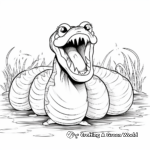 Cartoon Titanoboa Coloring Pages for Kids 2