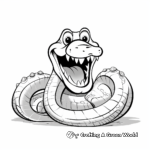 Cartoon Titanoboa Coloring Pages for Kids 3