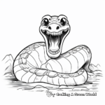 Cartoon Titanoboa Coloring Pages for Kids 4