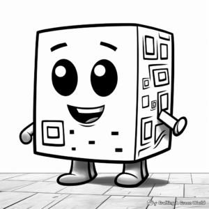 Celebrate with Numberblock Eight Coloring Pages 1
