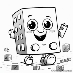 Celebrate with Numberblock Eight Coloring Pages 2