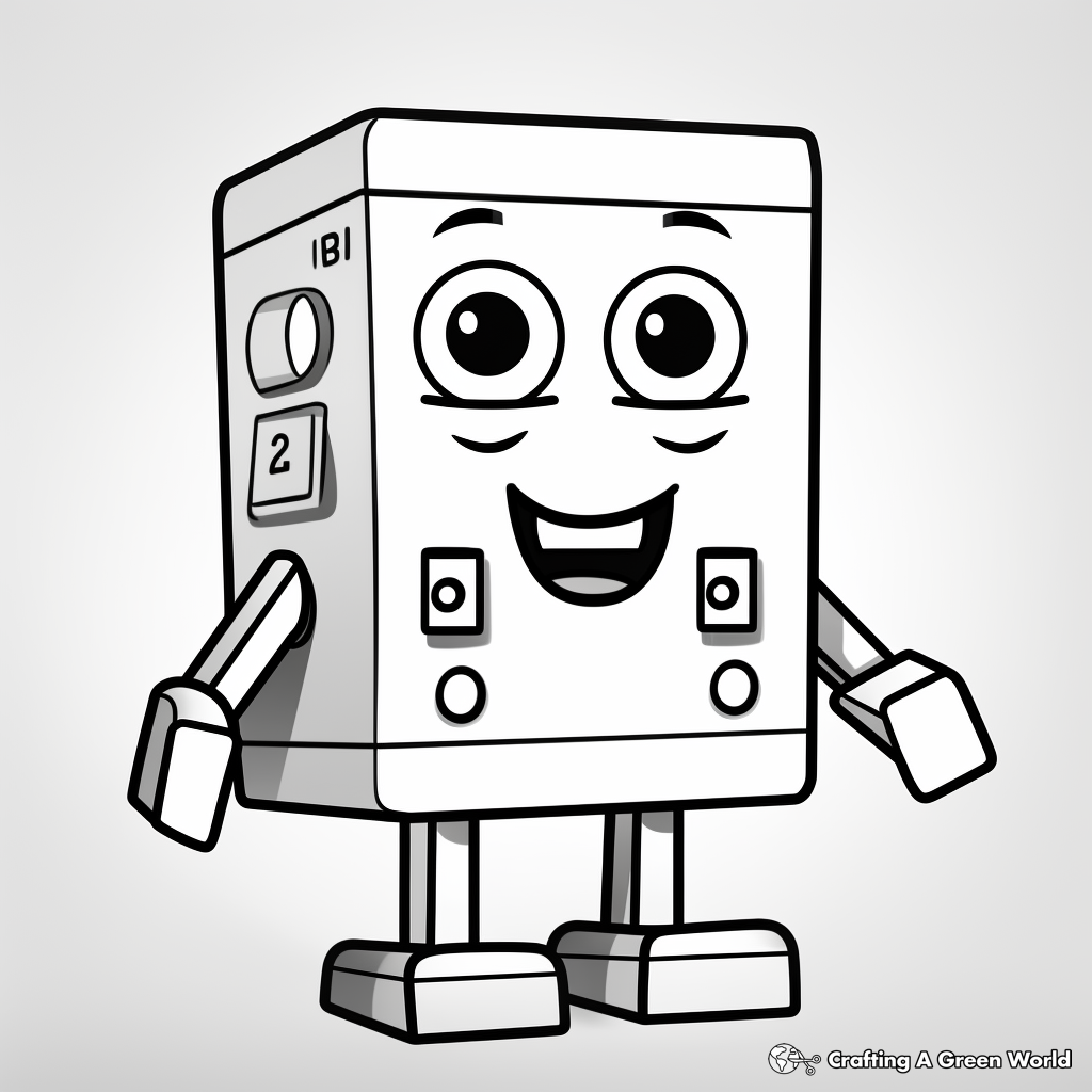Celebrate with Numberblock Eight Coloring Pages 3