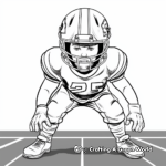 Desafiantes Poses de Jugadores de la Super Bowl Páginas para colorear 1