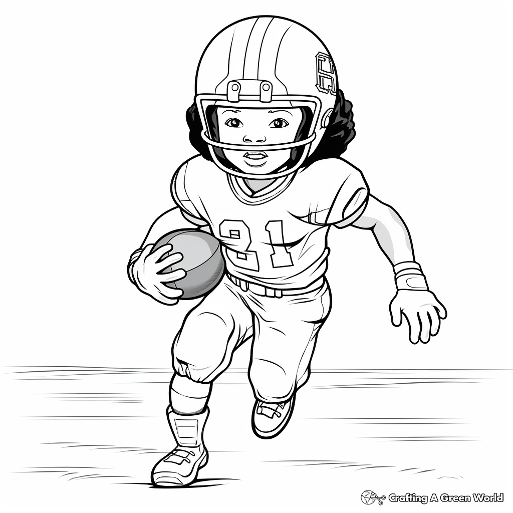 Challenging Super Bowl Player Poses Coloring Pages 2
