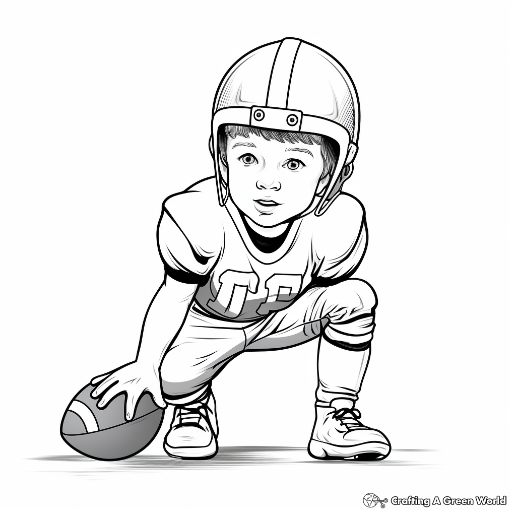 Challenging Super Bowl Player Poses Coloring Pages 4