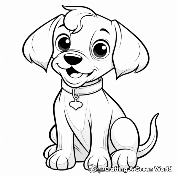 Kawaii Dog Coloring Pages - Free & Printable!