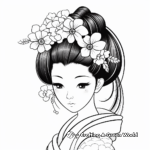 Charming Geisha Coloring Pages for All Ages 3