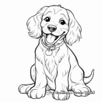 Charming Party Cocker Spaniel Coloring Pages 1