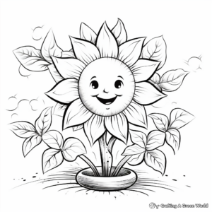 Charming Sunshine Positivity Coloring Pages 2