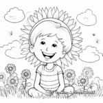 Charming Sunshine Positivity Coloring Pages 3