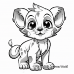 Cheerful Cartoon Lion Cub Coloring Pages 4