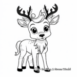 Cheerful Christmas Reindeer Coloring Pages 2