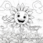 Cheerful Rainbow Positivity Coloring Pages 2