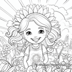 Cheerful Rainbow Positivity Coloring Pages 4