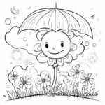 Cheerful Rainy Day Hello Spring Coloring Pages 2