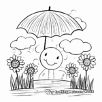 Cheerful Rainy Day Hello Spring Coloring Pages 3