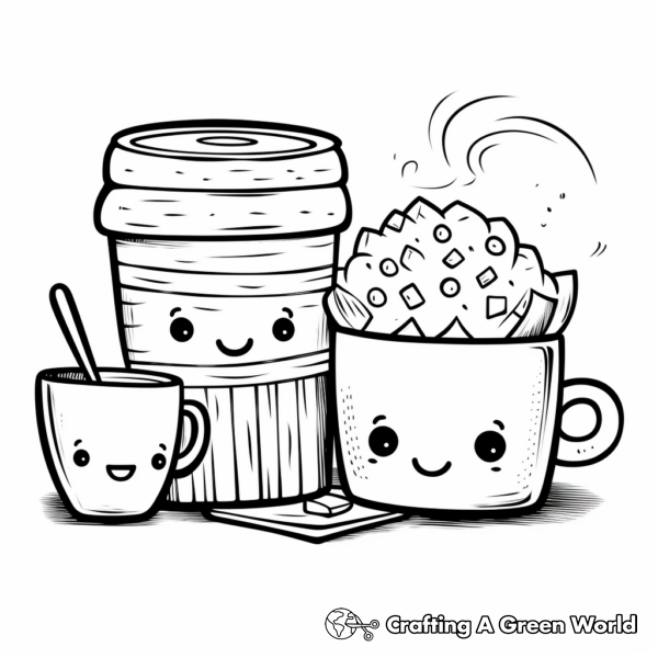 Cute Starbucks Food Coloring Pages - Free & Printable!