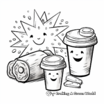 Cheerful Starbucks Breakfast Rolls Coloring Pages 3
