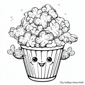 Cheese Popcorn Bucket Coloring Pages 2