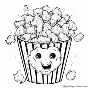 Cheese Popcorn Bucket Coloring Pages 3