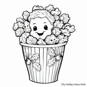 Cheese Popcorn Bucket Coloring Pages 4