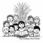 Children's Coloring Pages Featuring Palm Sunday Ceremonies 1