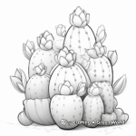 Children's Prickly Pear Cactus Coloring Pages 2