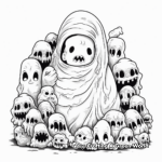 Chilling Specters: Detailed Ghost Coloring Pages for Adults 1