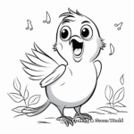 Chirpy Bird Singing Coloring Page 3
