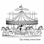 Circus Carousel Coloring Pages: Horses and Carriages 2