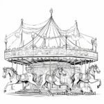 Circus Carousel Coloring Pages: Horses and Carriages 4