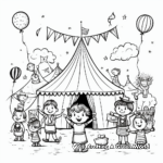 Circus Scene: The Big Top Coloring Pages 3