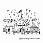 Circus Scene: The Big Top Coloring Pages 4