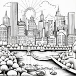 City And Nature Interplay Coloring Pages 1
